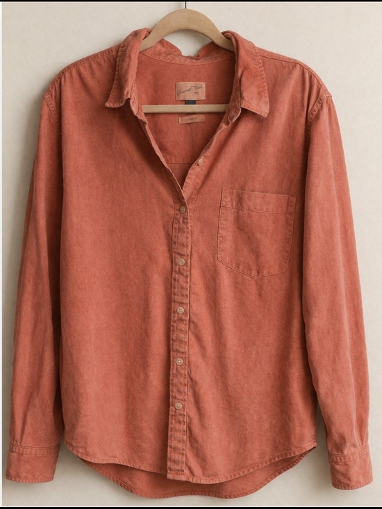 Universal Thread Tops - Universal Thread Washed Terra Cotta Button-Down Shirt